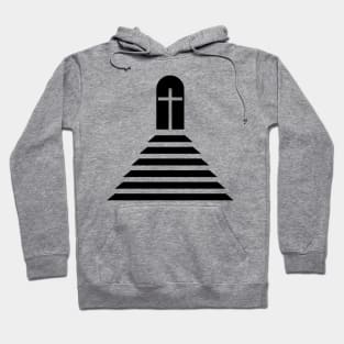 Stairs leading to the cross of Christ. Hoodie